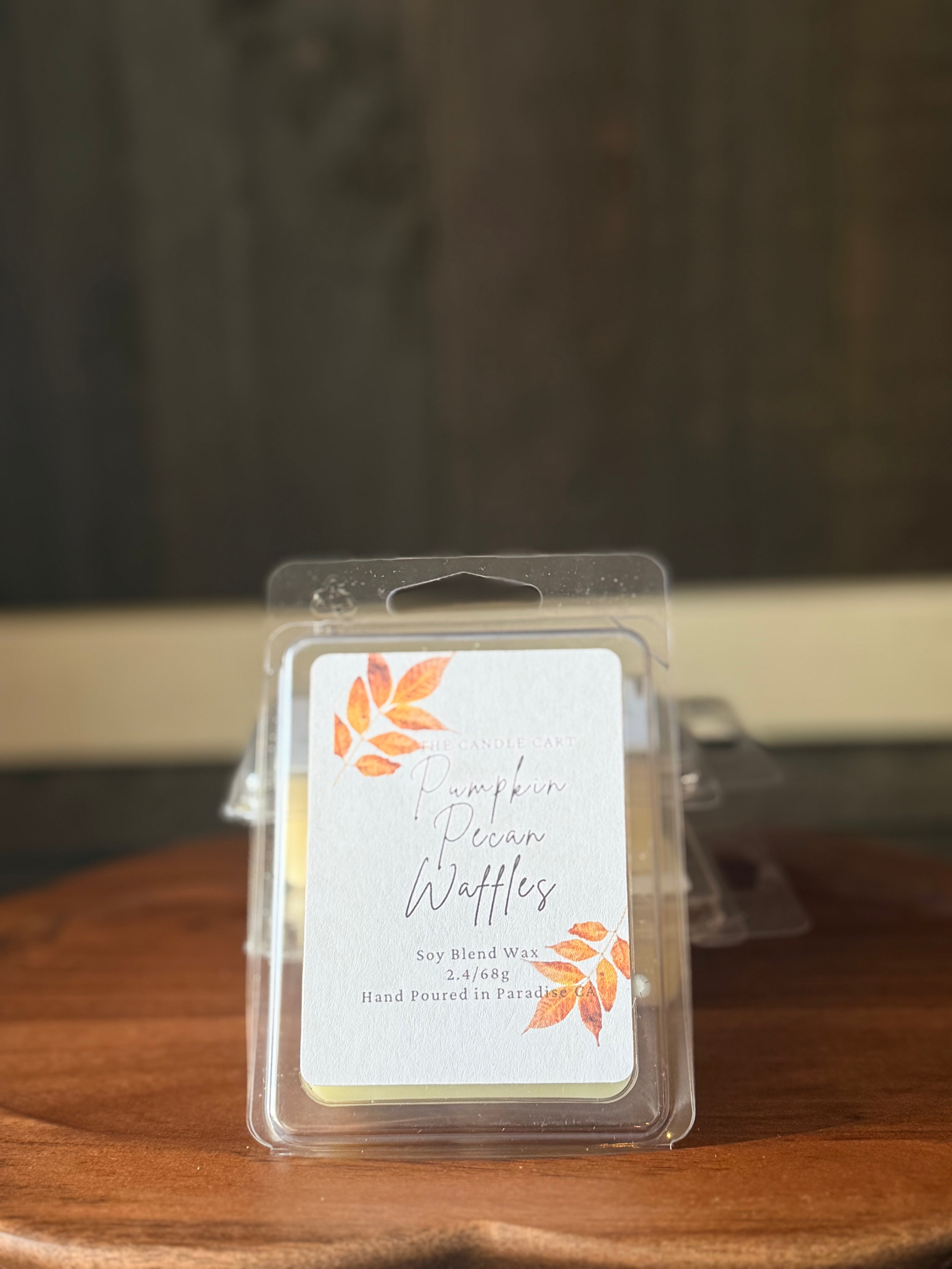 Pumpkin Pecan Waffles: Pecan•Pumpkin•Butter•Maole